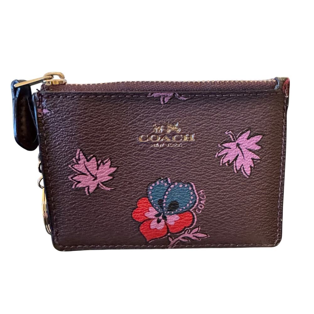 Coach Wildflower Print Mini Skinny ID Case